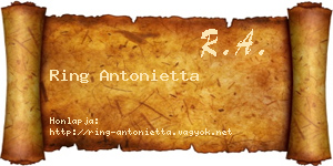 Ring Antonietta névjegykártya